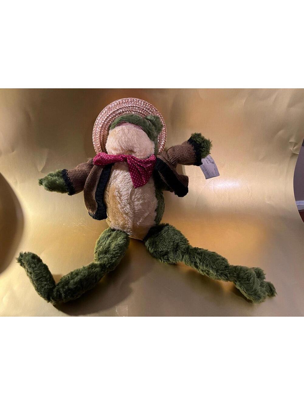 Ganz Cottage Collectibles Lorraine 20" Floyd Frog Plush Shelf Sitter Beanie 1995